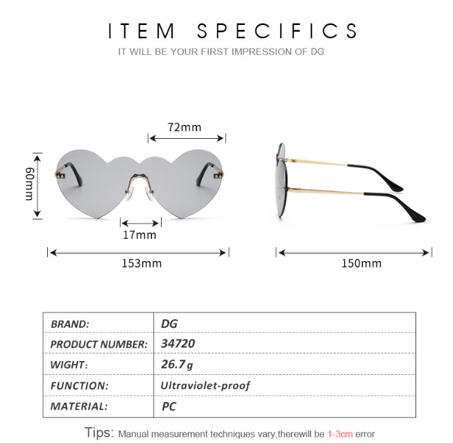 Love Heart Shaped Effect Glasses PC Frame Light Changing Colorful Eyeglasses For Women Night Glasses Party Wear Accessory