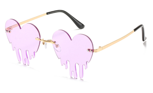 UV400 Trendy Tassel Sunglasses Fashion Retro Rimless Sun Glasses Steampunk Sunglasses Shades Funny Clouds Shaped Eyeglasses