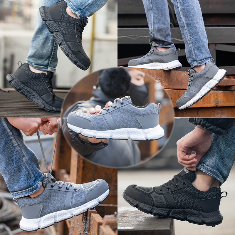 Men's Lightweight Breathable Sports Shoes Safety Shoes Safety Protection Anti-Smash And Anti-Stab Work Safety Shoes