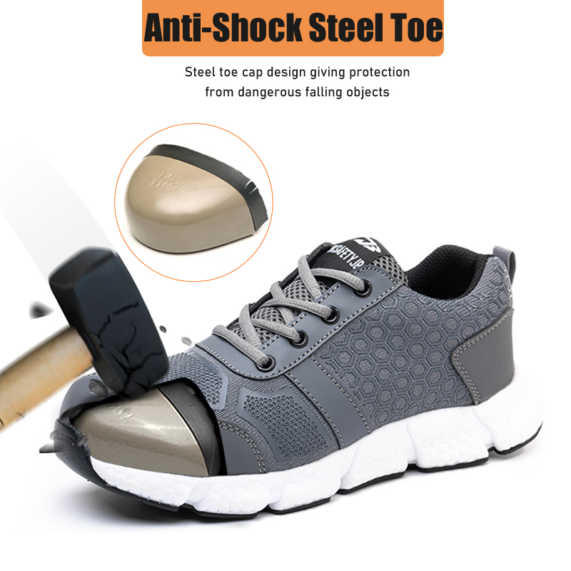 Men's Lightweight Breathable Sports Shoes Safety Shoes Safety Protection Anti-Smash And Anti-Stab Work Safety Shoes image 2