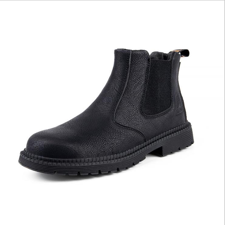 Construction Site Cowhide Breathable Waterproof Anti Smashing Welder Shoes Wear Resistant Safety Work Boots image 6