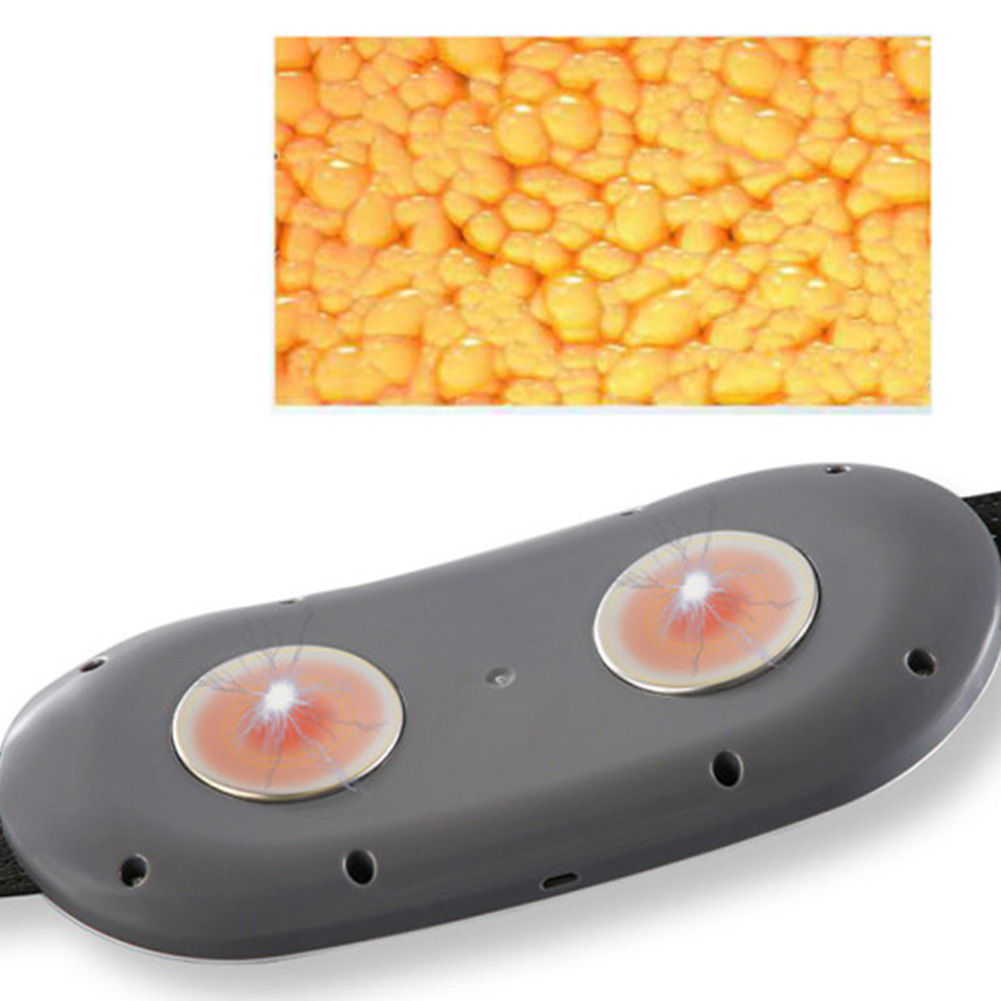 Close-up of dual circular gel pads with red heat-activation visualization and mesh ventilation holes