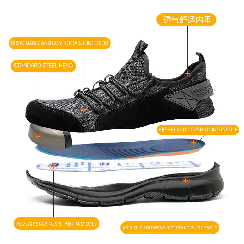 Labor Insurance Shoes Men's Anti-Smashing And Anti-Piercing Summer Breathable Steel-Toed Work Shoes Protective Shoes image 4