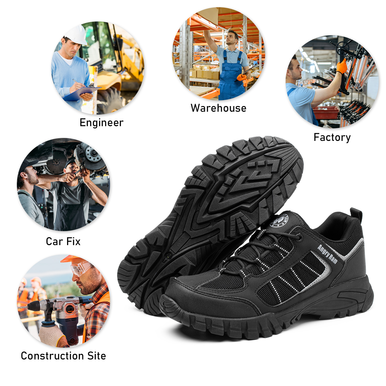 Safety Shoes New Anti-Smashing And Anti-Stab Steel Toe Cap Safety Shoes Breathable Construction Site Protective Shoes