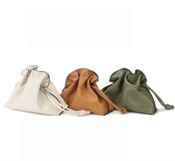 Leather Drawstring Pouch Handbag colors