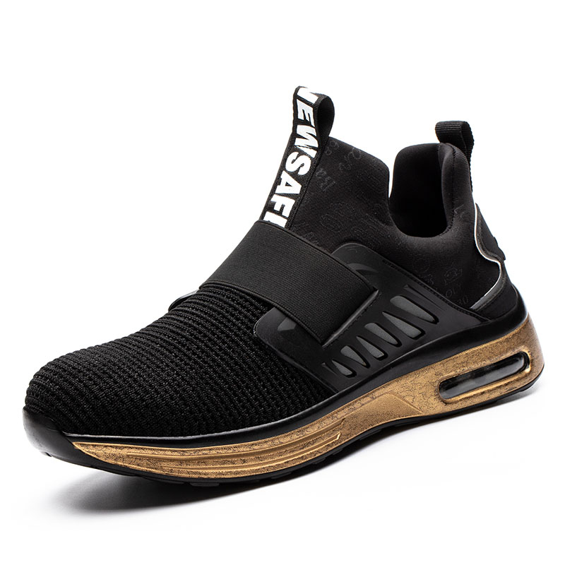 Men's Anti-Smashing And Anti-Piercing Safety Shoes Lightweight Flying Woven Breathable And Insulating Protective Work Shoes image 7
