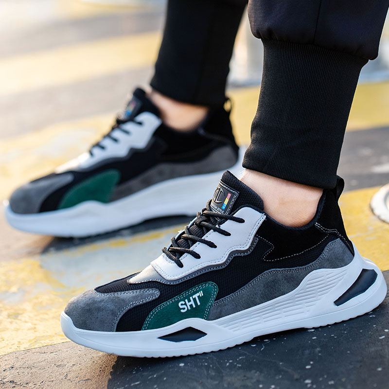 Men's Anti Smash And Anti Puncture Breathable Work Shoes Steel Toe Cap Protective Shoes Safety Shoes image 2