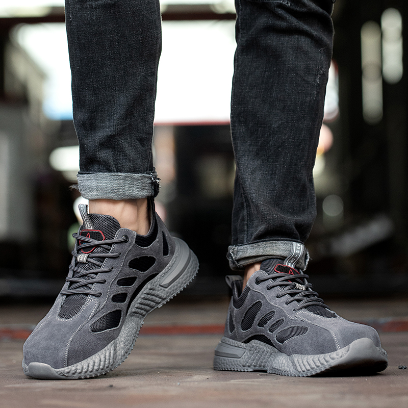 Men's Steel Toe Cap Anti-Smashing Anti-Piercing Insulated Non-Slip Breathable Work Shoes Lightweight Wear-Resistant Safety Shoes image 4