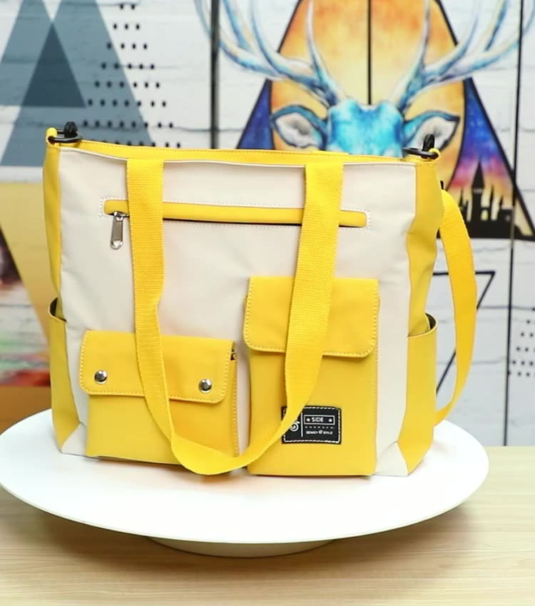 textured small square bag Western-style canvas student all match one shoulder women's bag messenger