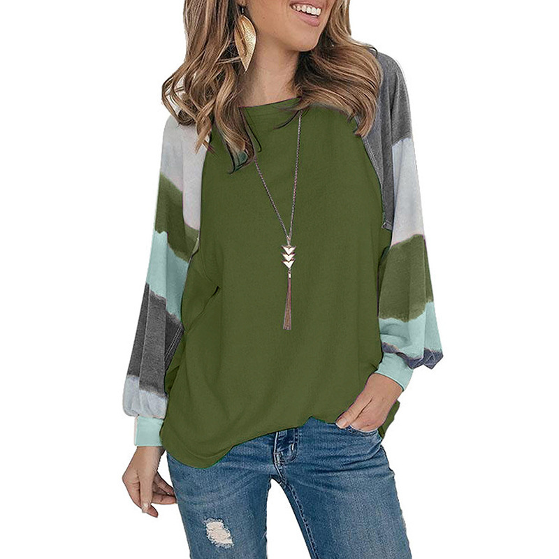 New Pullover Long Sleeve T-Shirt Women's New Round Neck Urban Casual Print Loose Top