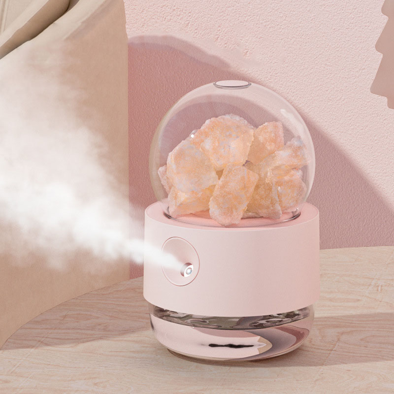 Creative 300mL Wind Crystal Ball Humidifier USB Household Hydration Nano Large Spray Salt Stone