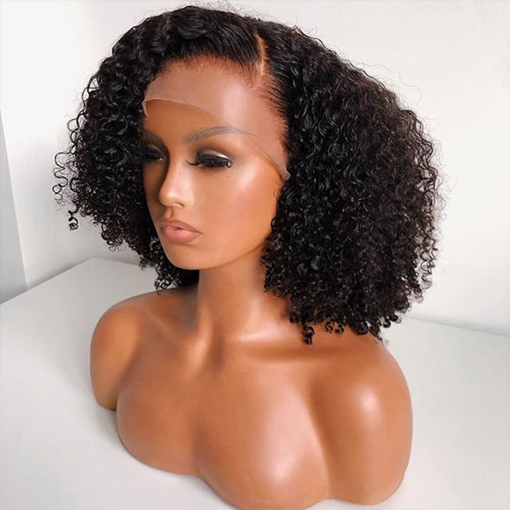 Translucent lace edge beside defined black curls