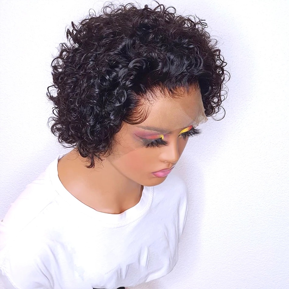 Defined curls creating volume around the crown