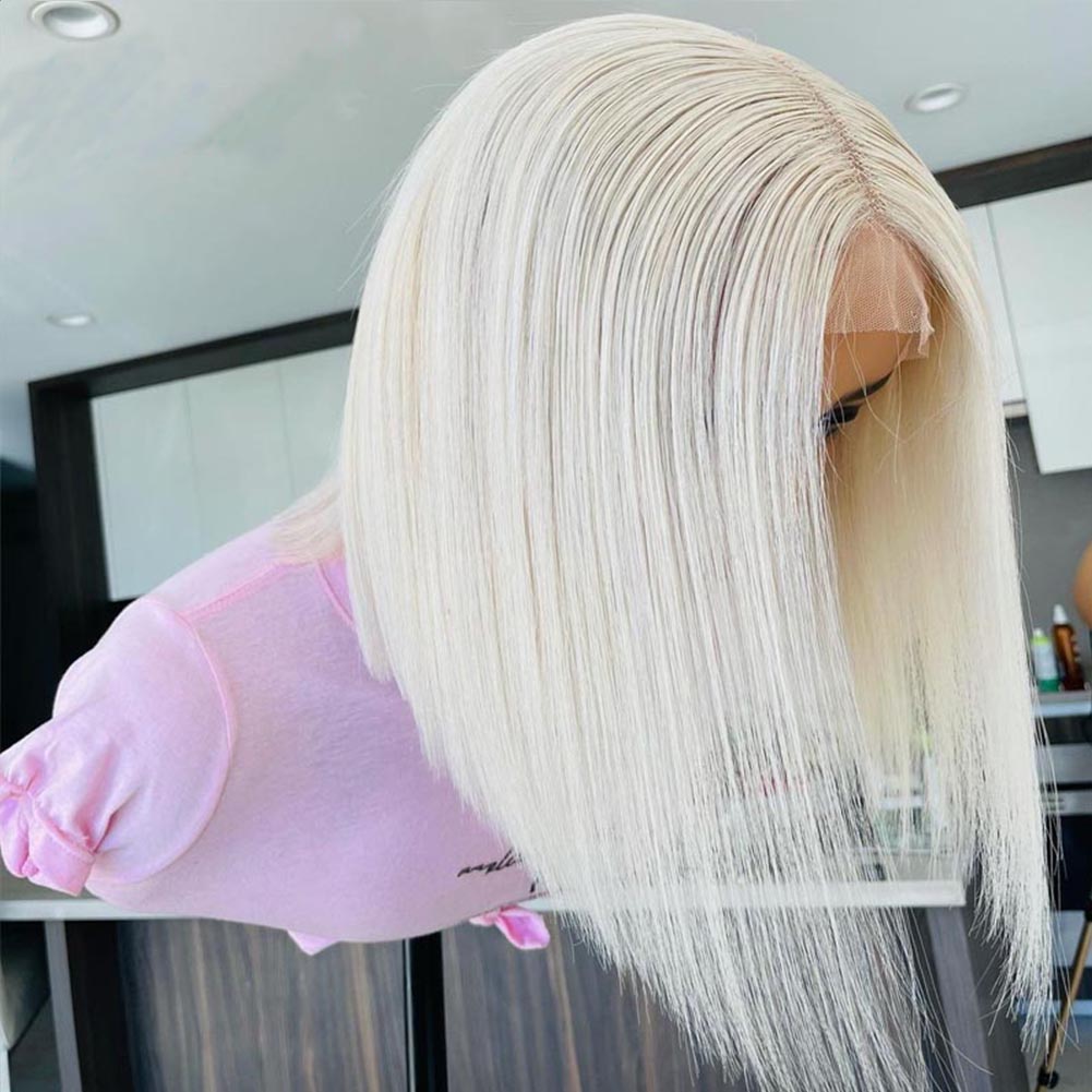 Front three-quarter view with defined wig part