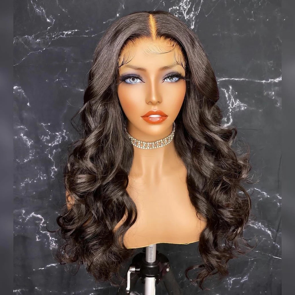 Sheer lace front with baby hairs and center part