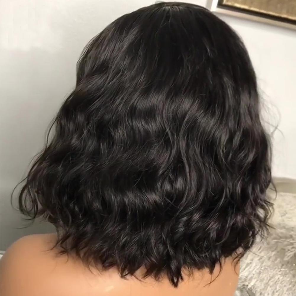 Layered matte waves showing bob wig texture and volume