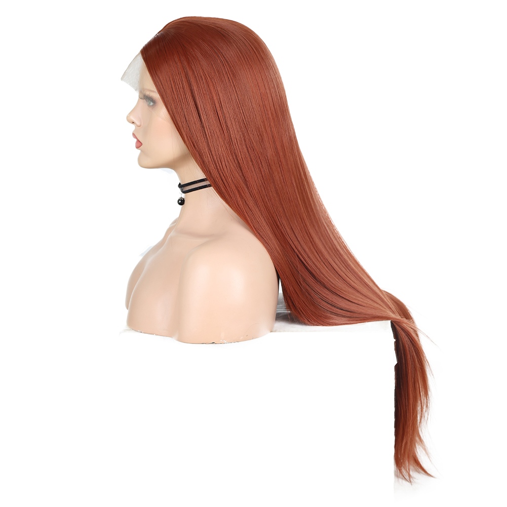 Visible lace-front edge and center part detail