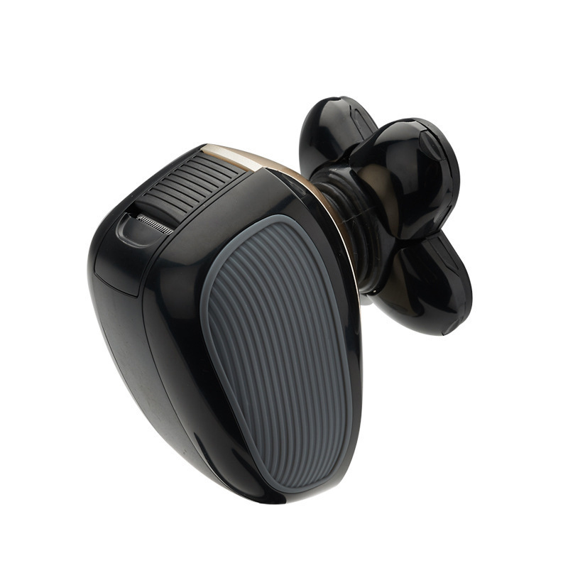 Side view highlighting textured ergonomic shaver grip