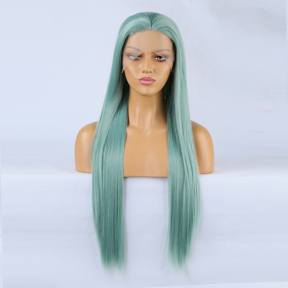 Smooth mint fibers with centered part and tapered ends