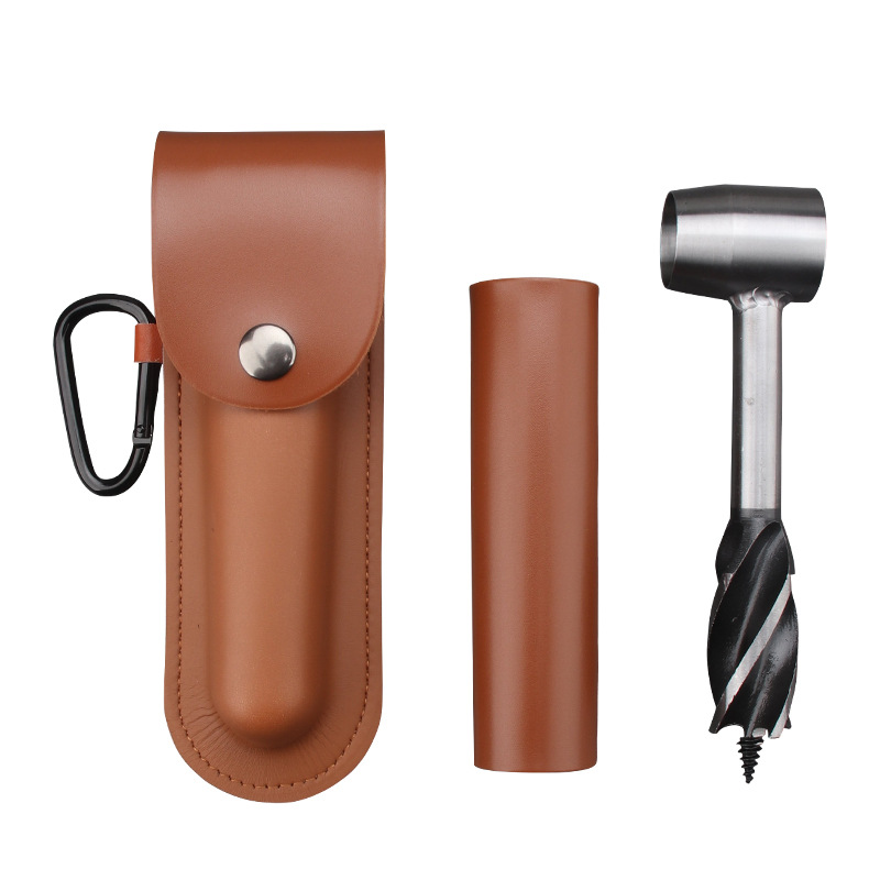 Outdoor Survival PU Punching Tool Wood Drill Birch Water Intake Outdoor Stainless Steel Drill Bit