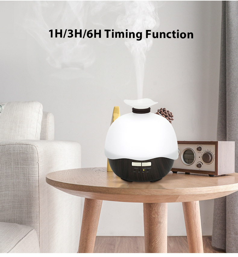 Wood Grain Ultrasonic Aroma Diffuser - Creative Humidifying Fragrance