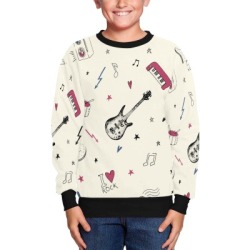 Kids' All Over Print Fuzzy Sweatshirt(ModelH37)