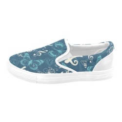 Slip-on Canvas Men's Shoes (Model019)(Two Shoes With Different Printing)