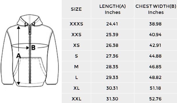 windbreakers sizes