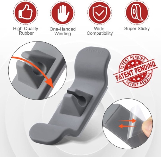 The Cord Wrapper Kitchen Winder Flexible Wire Storage Fixed Concealed Device Cord Organizer