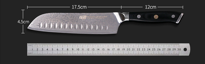 carbon steel kitchen knives size