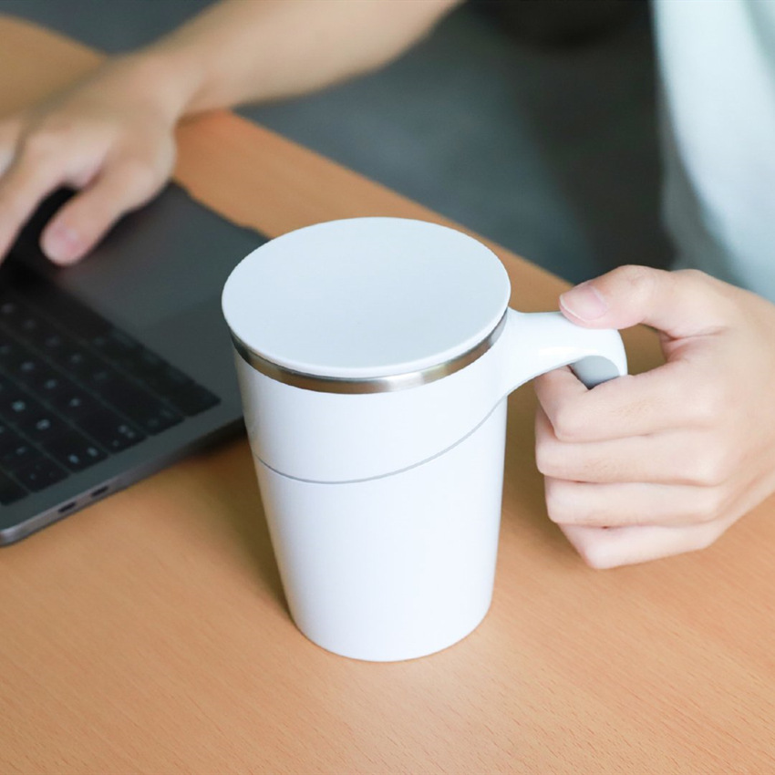 Inner Plastic Outer Steel Belt Handle Stainless Steel Thermos Cup Creative Office Anti-Fall Magic