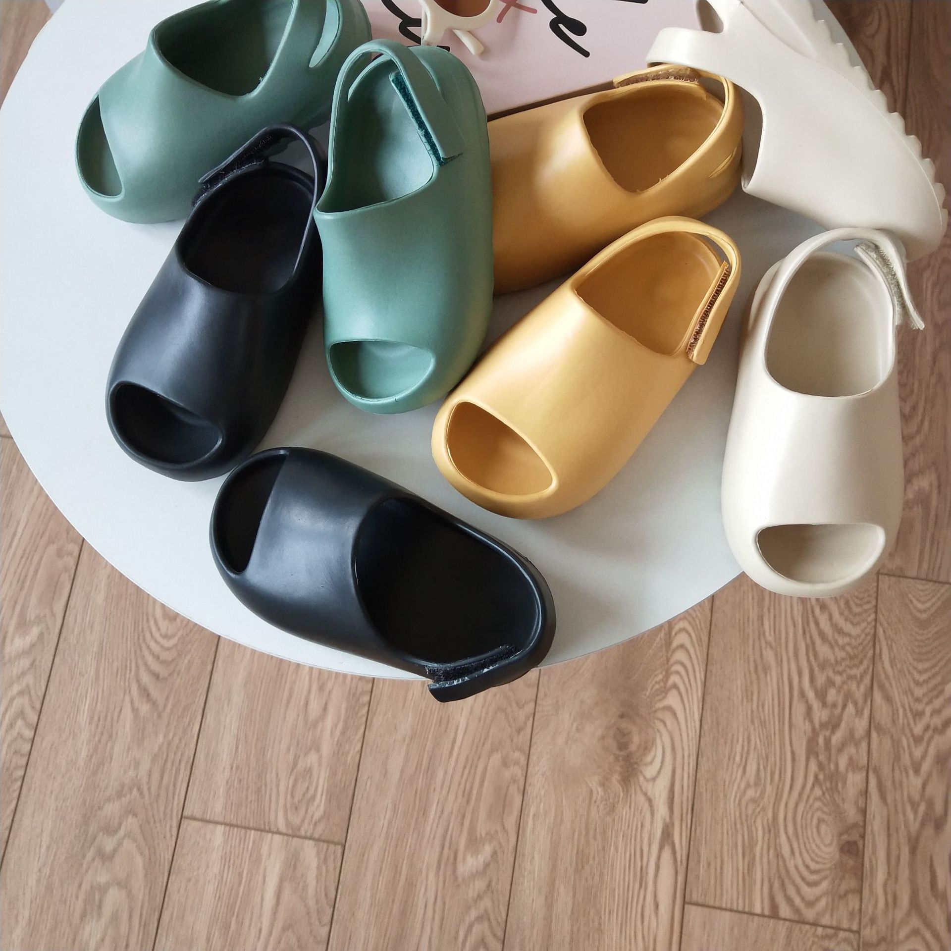 Summer Home Indoor Slippers Boys And Girls Velcro One Pedal Comfortable Outside Wear Beach Shoes Sandals image 7