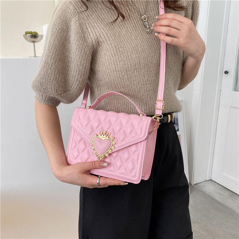 Texture Spring Hand Held Small Square Bag Women's New Ins Girl Shoulder Bag Fashion Messenger Bag