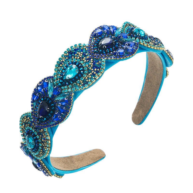 Royal blue padded hoop showing structured statement silhouette