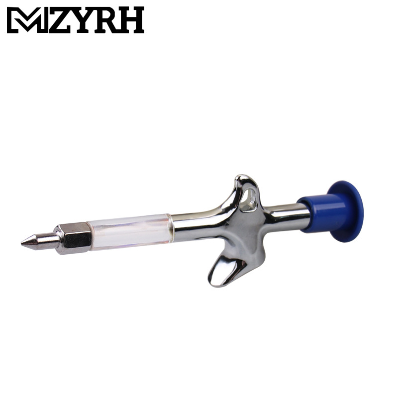 Mini bomba de lubricación para bicicleta, color cromo plateado