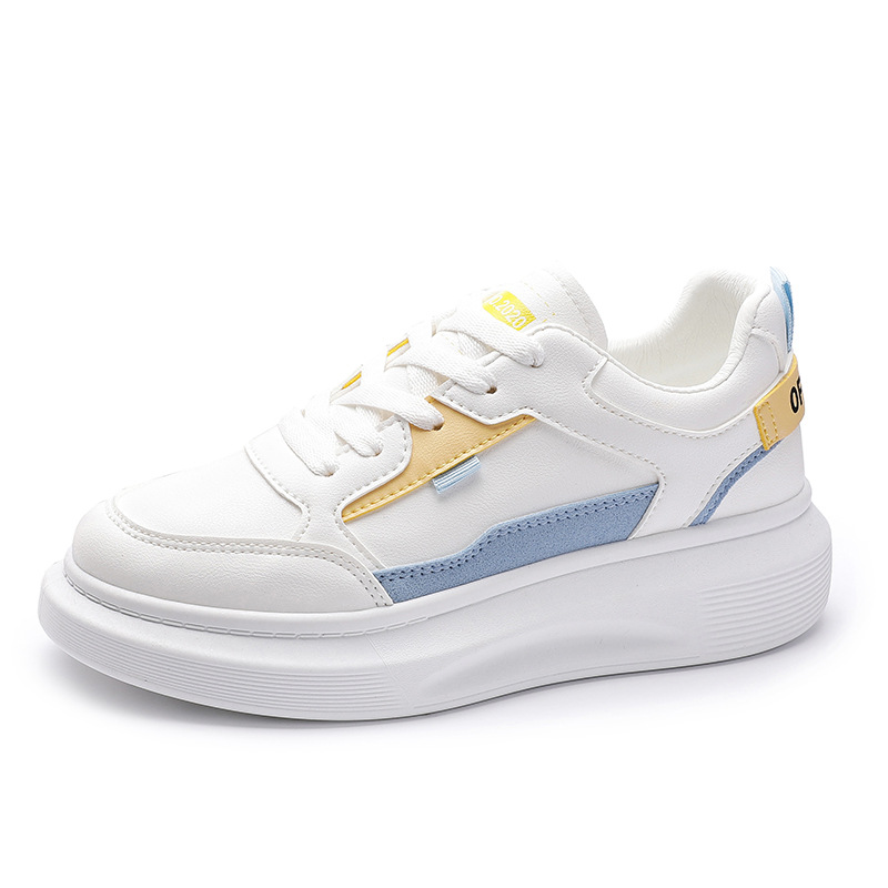 Women's Thick-Sole White Loafer Sneakers 6