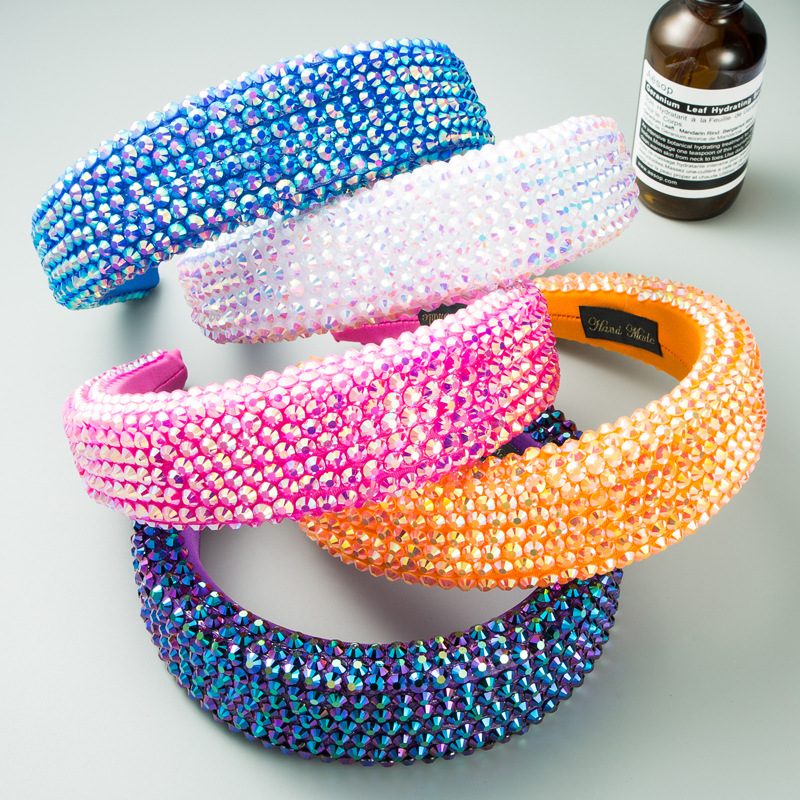 Colorful padded headbands with curved open shape