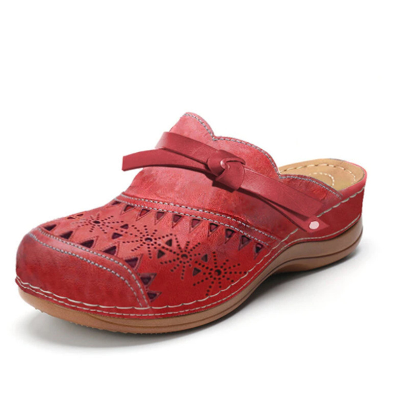 Women's Shoes Bow Hollow Toe Cap Flat Sandals Stimulant Slippers image 5