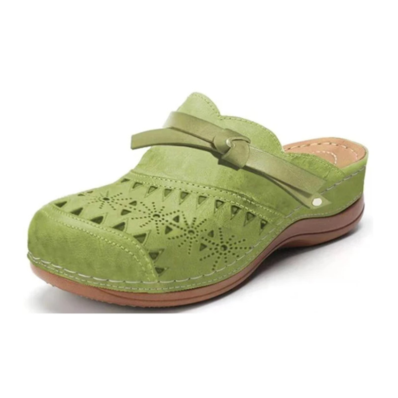 Women's Shoes Bow Hollow Toe Cap Flat Sandals Stimulant Slippers image 4