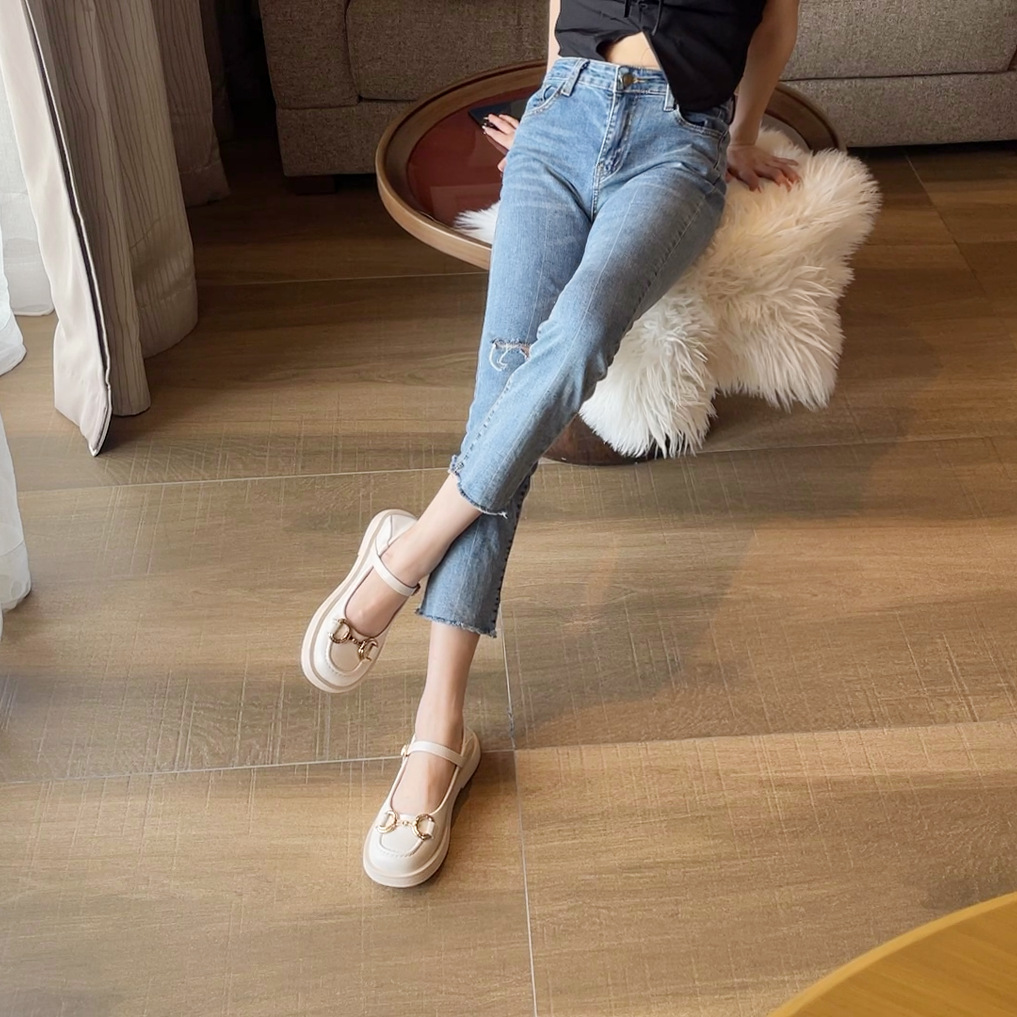 Women's Shoes Summer Single Shoes Two Wear Shallow Scoop Shoes Platform Sole Shoes Retro image 3