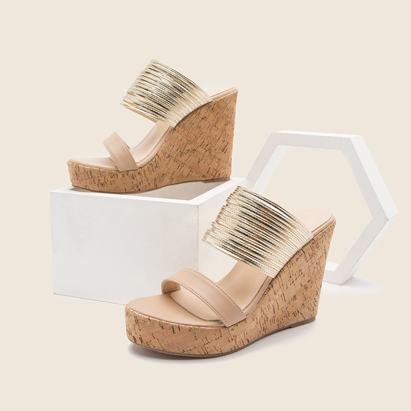 Spring And Summer Sandals With Exposed Fingers Women's Shoes Platform Thick Heel Slope Sandals image 5