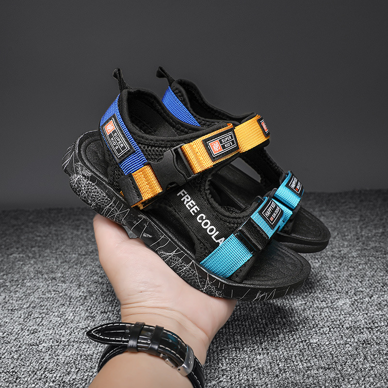 Spring And Summer Thick-Soled Children's Casual Shoes Fingerless Velcro Sandals Beach Shoes Children's Sandals Shoes image 5
