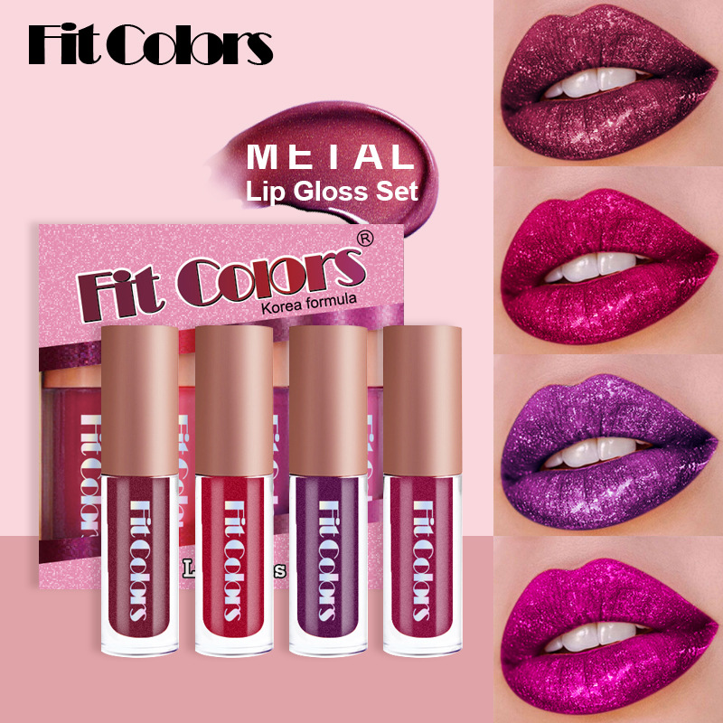 Fit Colors Metallic Antihaft Cup Lipgloss Perlglanz Diamant Lippe Polarisiert Li - Bild 7 von 7