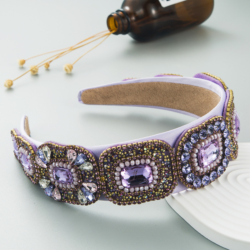 Lavender hoop showing soft inner lining and ornate finish