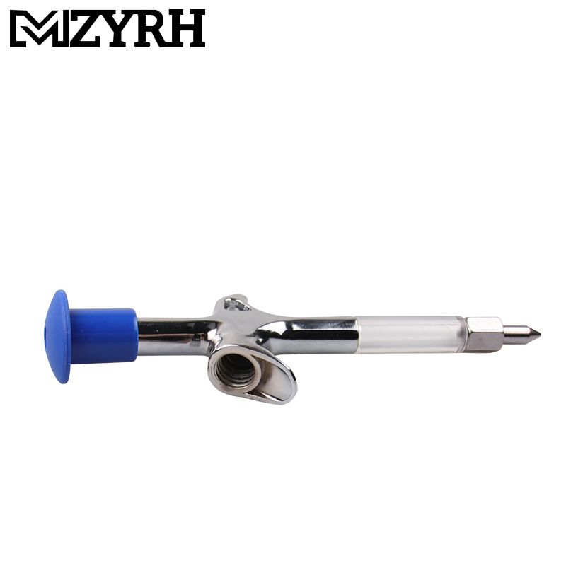 Mini bomba de lubricación para bicicleta, color cromo plateado