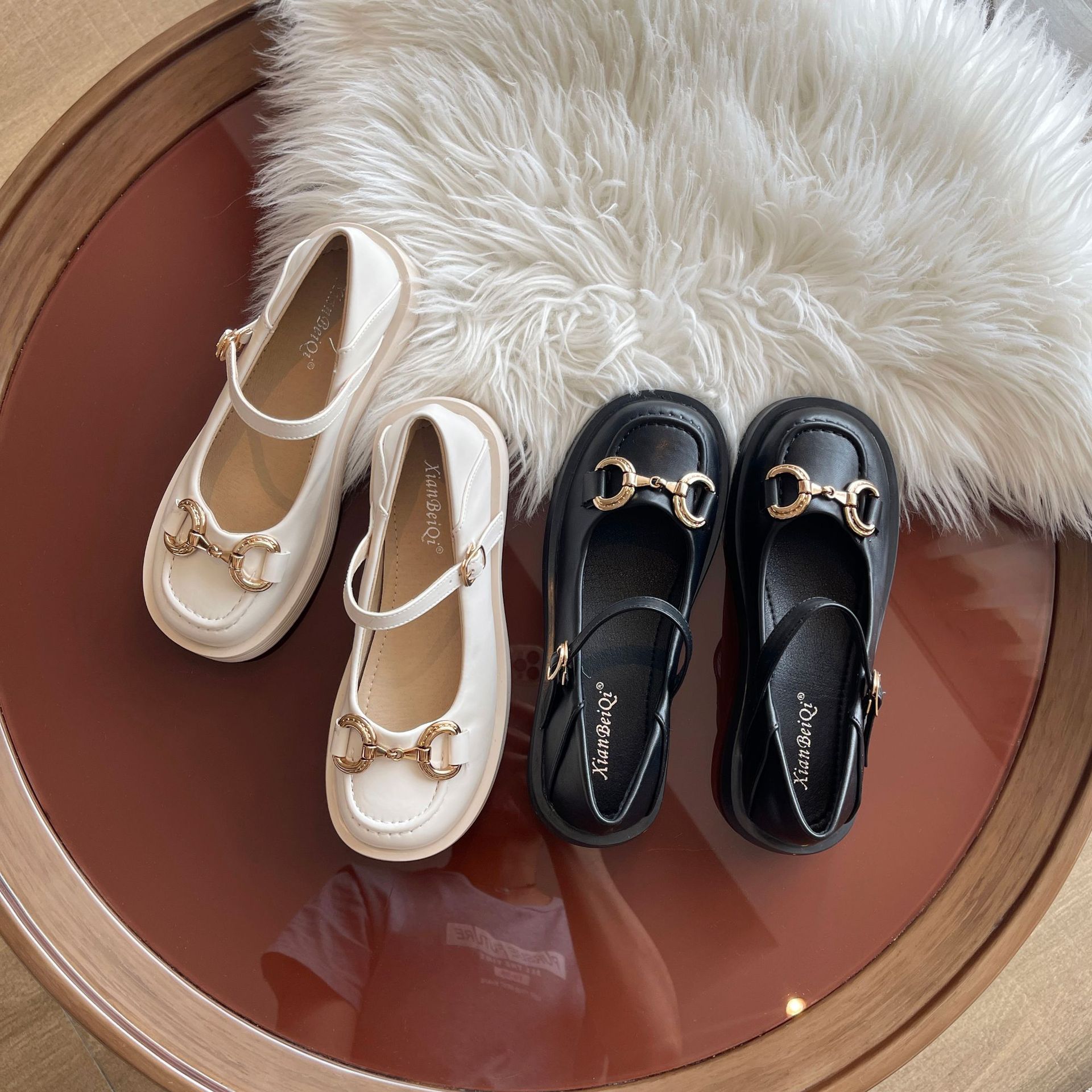 Women's Shoes Summer Single Shoes Two Wear Shallow Scoop Shoes Platform Sole Shoes Retro
