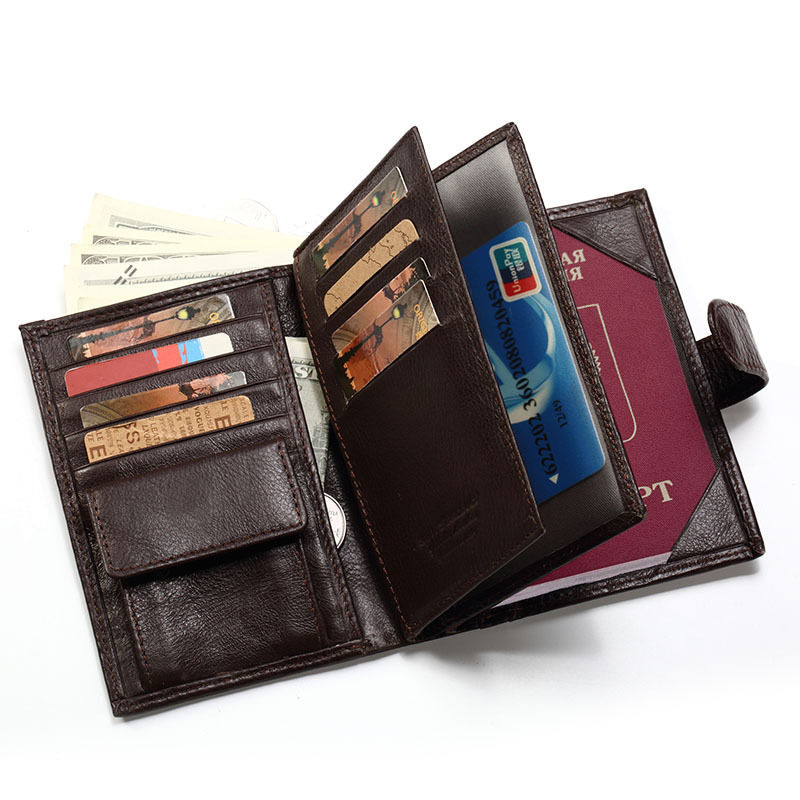 Genuine Leather Men's Wallet First Layer Leather Business Casual Wallet Large Capacity