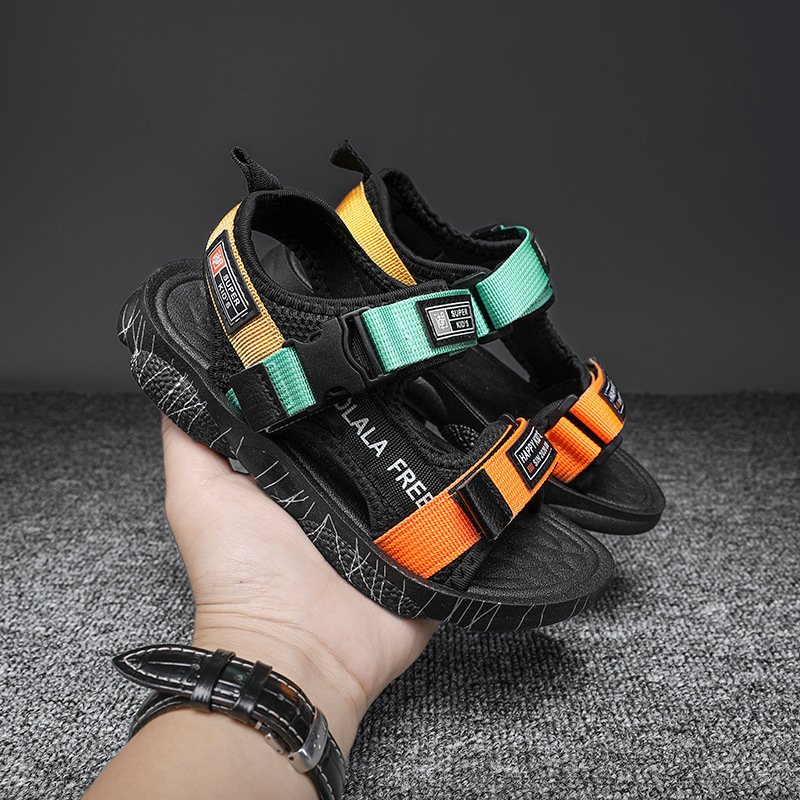 Spring And Summer Thick-Soled Children's Casual Shoes Fingerless Velcro Sandals Beach Shoes Children's Sandals Shoes image 6