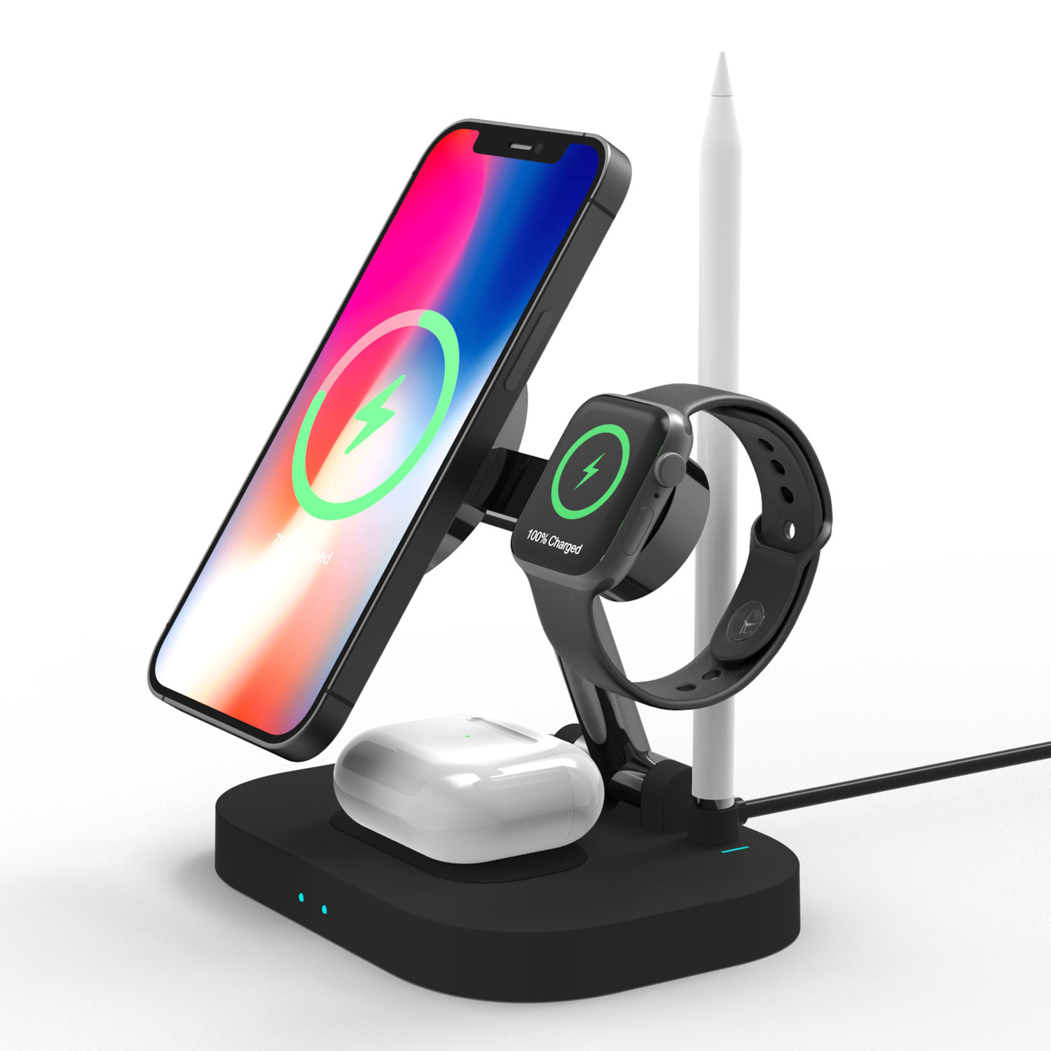 Vertical Magsafe Magnetic Folding Three-in-one Stand Mobile Phone Watch Headset 1 Generation Pen