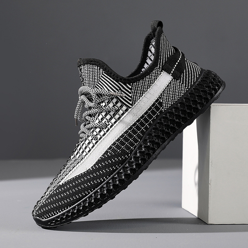 Men's Breathable Mesh Sneakers with Height-Boosting Sole